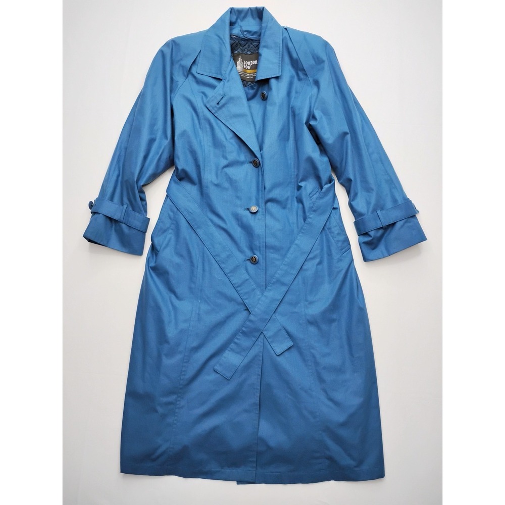 London Fog Women's Size 10 PET Vintage Trench Coat / Overcoat Classic Style,
